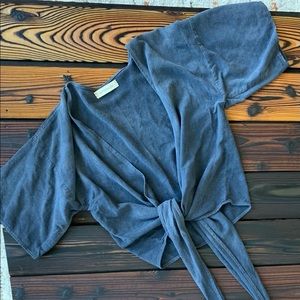 SOLD Earthen Color Indigo 100% Raw Silk Wrap